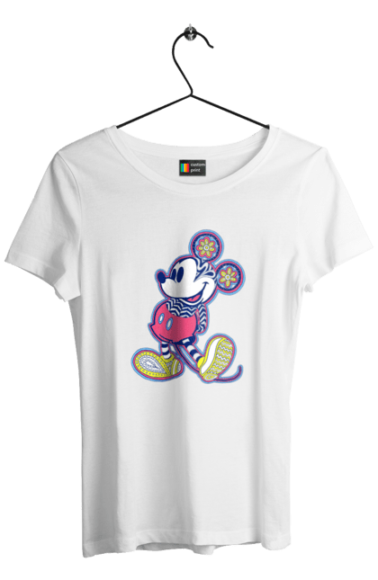 Футболка жіноча з принтом "Міккі Маус". Mickey mouse, дісней, міккі, міккі маус, мультфільм. CustomPrint.market