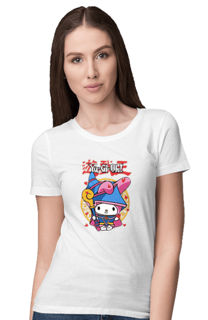 Women's t-shirt with prints Yu Gi Oh! My Melody. Brand, character, hello kitty, my melody, yu gi oh, yugio. 2070702