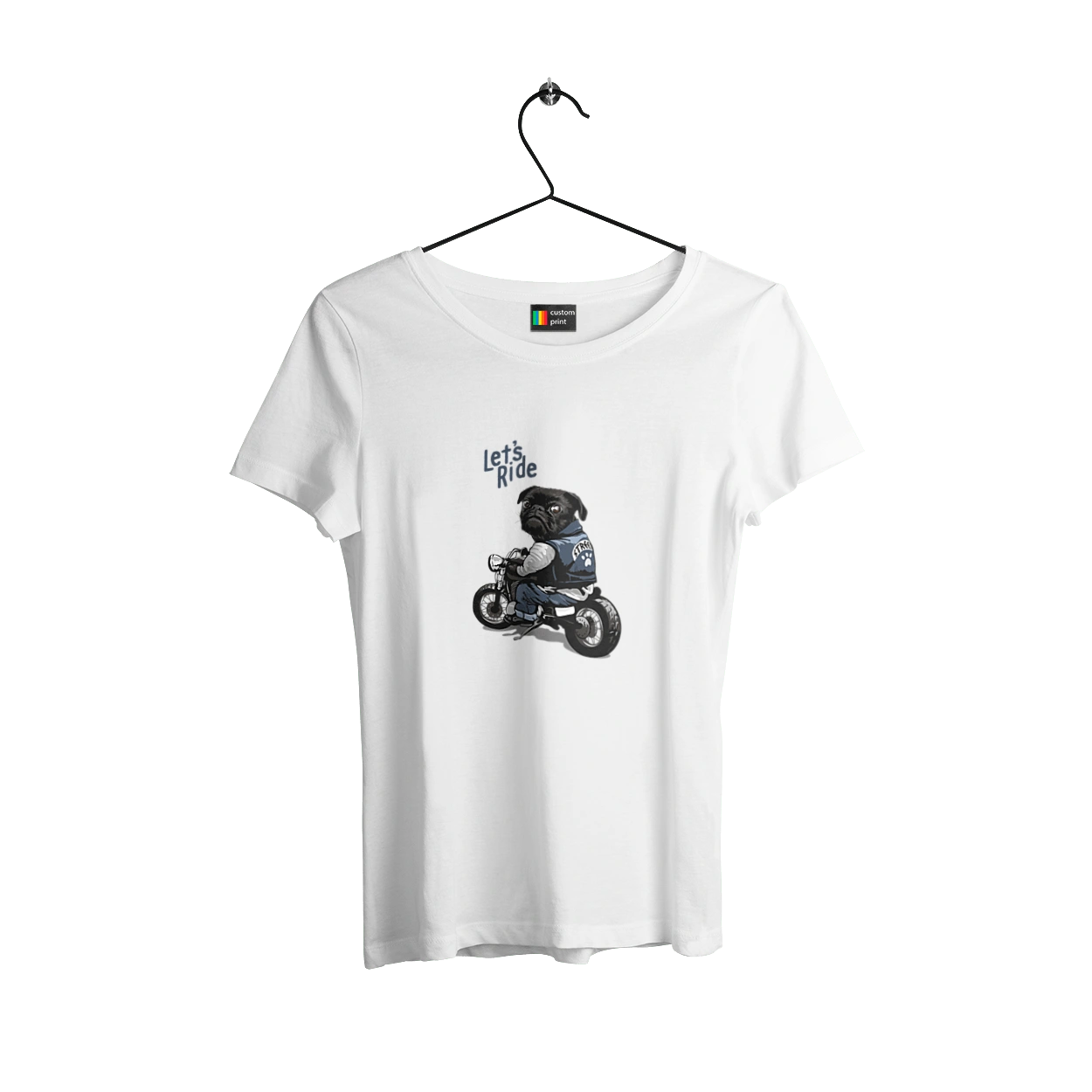 Мопс на мотоциклі