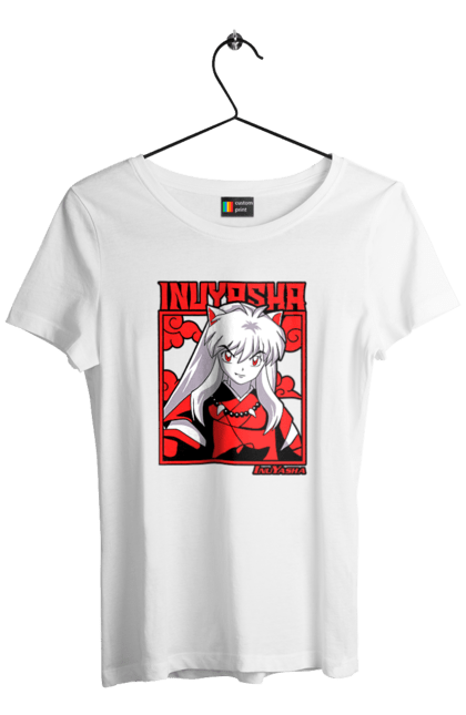 Футболка жіноча з принтом "Inuyasha". Anime, inuyasha, manga, rumiko takahashi, аніме, демон охоронець, манга, руміко такахасі. 2070702