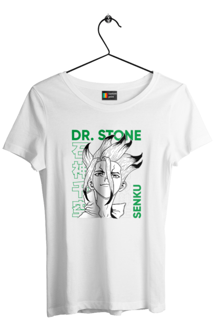 Women's t-shirt with prints Dr. Stone Senku. Anime, dr. stone, ishigami, manga, senku, senku ishigami. CustomPrint.market