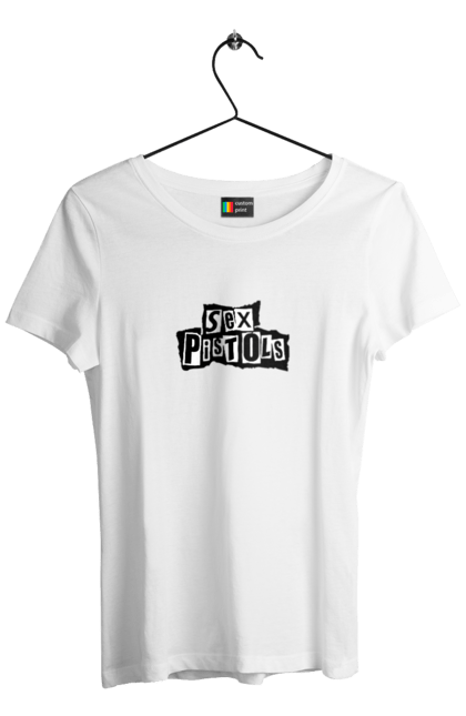 Футболка жіноча з принтом "Sex Pistols". Sex pistols, британський рок, музика, панк, рок, рок гурт, рок музика. CustomPrint.market