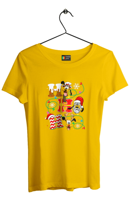 Women's t-shirt with prints Merry Christmas. Cartoon, christmas, christmas, deer, disney, holiday, merry christmas, santa. 2070702