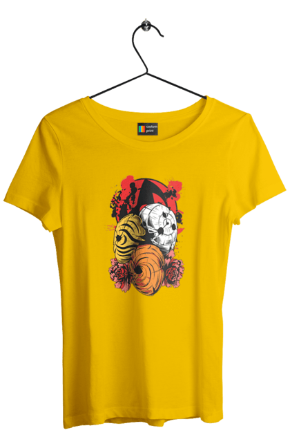 Women's t-shirt with prints Naruto Obito Uchiha. Anime, character, manga, naruto, ninja, obito, obito uchiha, tv series, uchiha. 2070702