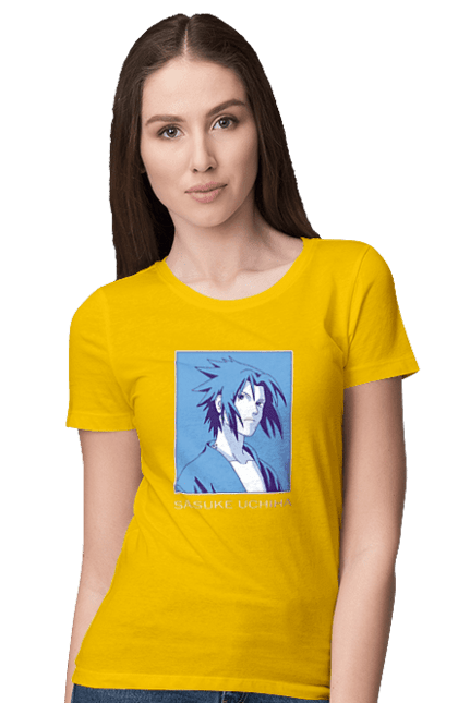 Women's t-shirt with prints Naruto Sasuke Uchiha. Anime, manga, naruto, sasuke, sasuke uchiha, team 7, team number 7, uchiha. 2070702