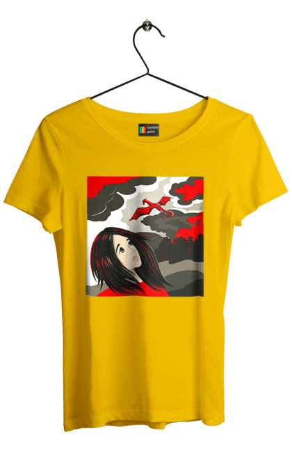 Women's t-shirt with prints Girl and dragon. Dragon, fantasy, romance, young woman. 2070702