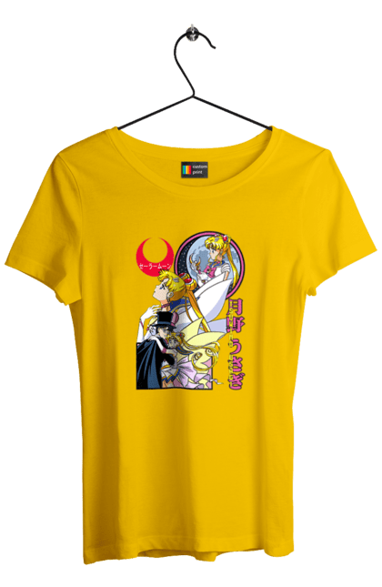 Women's t-shirt with prints Sailor Moon. Anime, drama, magical girl, sailor moon, tv series, usagi tsukino. 2070702