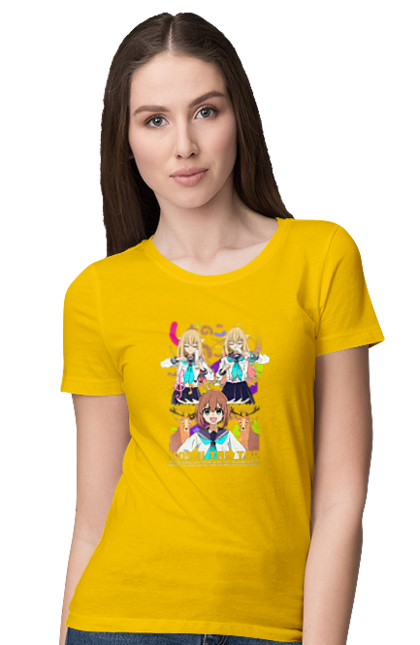 Women's t-shirt with prints My Deer Friend Nokotan. Anime, comedy, deer, manga, nokotan, shikanoko. 2070702