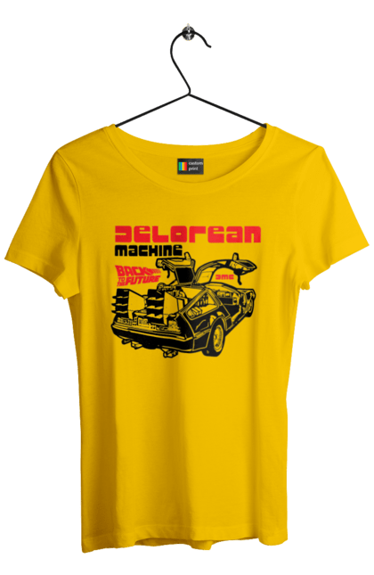 Women's t-shirt with prints Time machine DeLorean. Back to the future, delorean, movie, time machine. 2070702