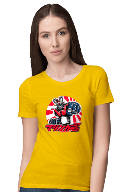 Women's t-shirt with prints Mazinger Z Grendizer. Anime, goldorak, goldrake, grendizer, manga, mazinger z, mecha, robots. 2070702