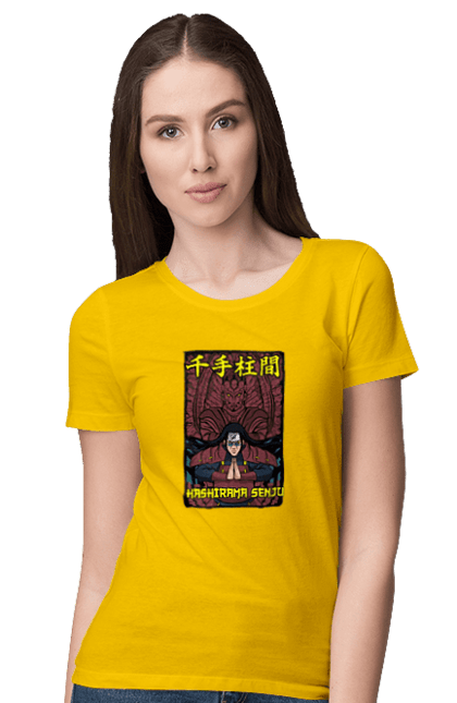 Women's t-shirt with prints Naruto Hashirama. Anime, character, hashirama, hashirama senju, hokage, manga, naruto, ninja, tv series. 2070702