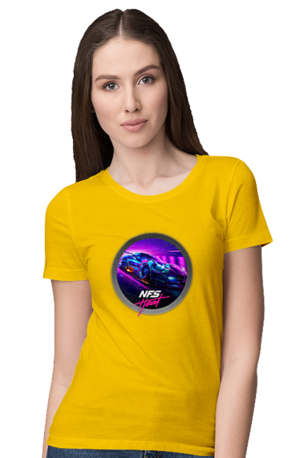 Футболка жіноча з принтом "Need for speed Heat". Heat, need, need for speed, nfs, speed, unbound, нид, нфс, спид, фор. PrintMarket - інтернет-магазин одягу та аксесуарів з принтами плюс конструктор принтів - створи свій унікальний дизайн