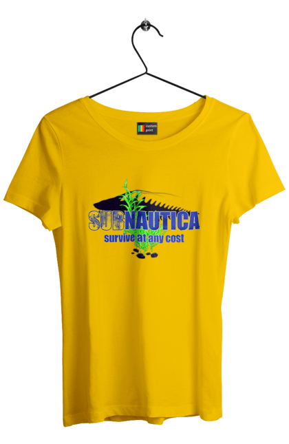 Футболка жіноча з принтом "Subnautica 2". Subnautica, игри, компютерні, субнатика. PrintMarket - інтернет-магазин одягу та аксесуарів з принтами плюс конструктор принтів - створи свій унікальний дизайн