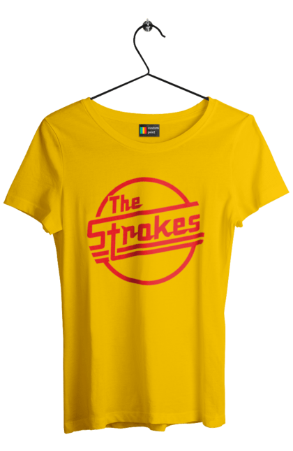 Футболка женская с принтом The Strokes. Strokes, альтернативный рок, гаражный рок, группа, инди, инди-рок, музыка, постпанк-ривайвл, рок. 2070702