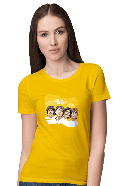 Women's t-shirt with prints The Beatles. Beatles, george harrison, john lennon, liverpool four, music, paul mccartney, ringo starr. 2070702