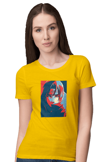 Women's t-shirt with prints Naruto Itachi. Anime, character, itachi, itachi uchiha, manga, naruto, ninja, tv series, uchiha. 2070702