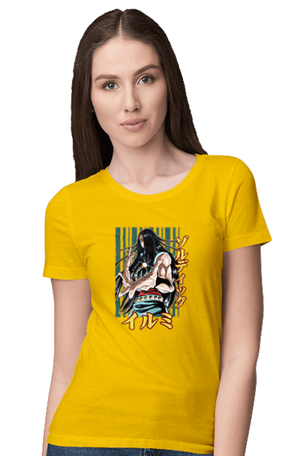 Women's t-shirt with prints Hunter × Hunter Illumi Zoldyck. Anime, hunter, hunter × hunter, hunter hunter, illumi, illumi zoldyck, manga, zoldyck. 2070702