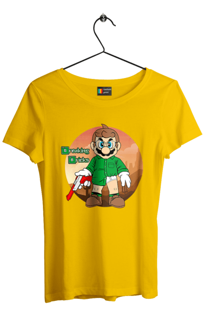 Women's t-shirt with prints Breaking Bad Mario. Breaking bad, character, game, mario, mario bros, nintendo, super mario bros. 2070702