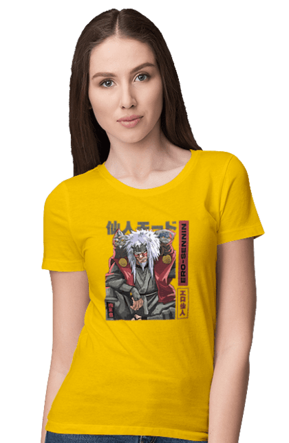 Women's t-shirt with prints Naruto Jiraiya. Anime, hokage, jiraiya, manga, naruto, shinobi, shonen. 2070702