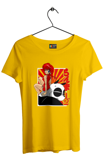 Women's t-shirt with prints Ranma 1/2. Action movie, anime, comedy, manga, mystic, ranma, romance, shampoo. 2070702