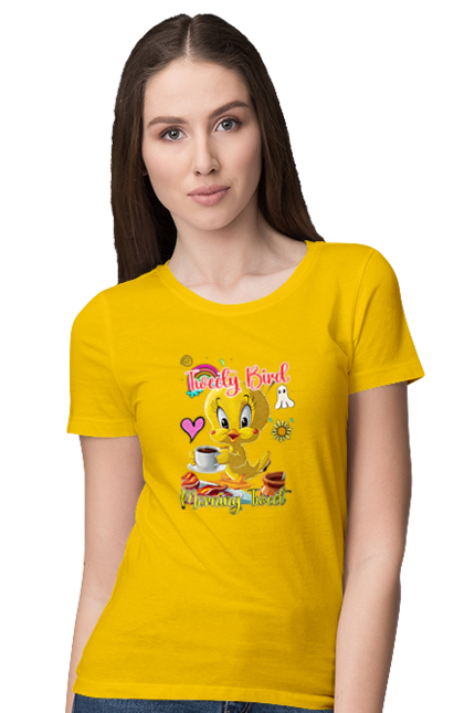 Women's t-shirt with prints Tweety Pie. Bird, looney tunes, tweety, tweety bird, tweety pie, warner bros. 2070702