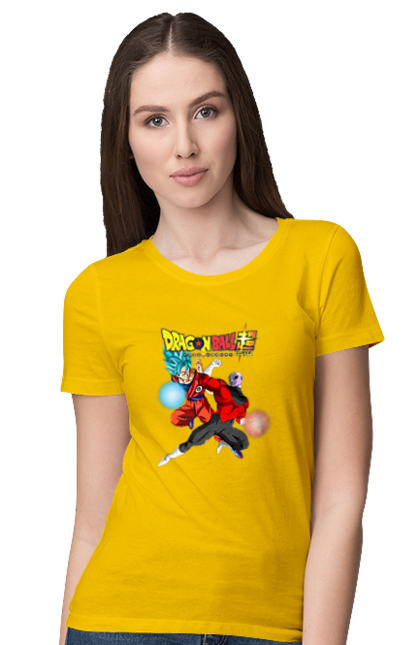 Women's t-shirt with prints Dragon Ball Son Goku. Anime, dragon ball, goku, manga, son goku, tv series. 2070702