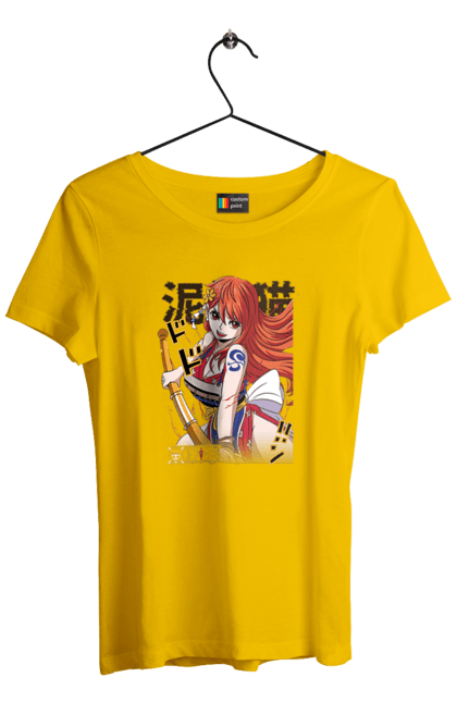 Women's t-shirt with prints One Piece Nami. Anime, cat burglar, manga, nami, one piece, straw hat pirates. 2070702