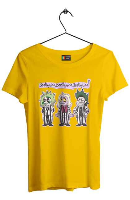 Women's t-shirt with prints Beetlejuice. Beetlejuice, comedy, ghost, horror, movie, tim burton, warner bros. 2070702