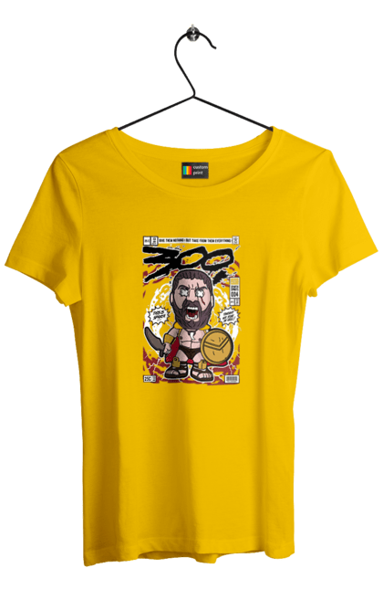 Футболка жіноча з принтом "Leonidas 300". 300, леонід, леонід 300, спарта. Funkotee