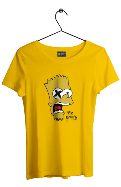 Women's t-shirt with prints Bart Simpson. Bart, cartoon, serial, simpson. 2070702