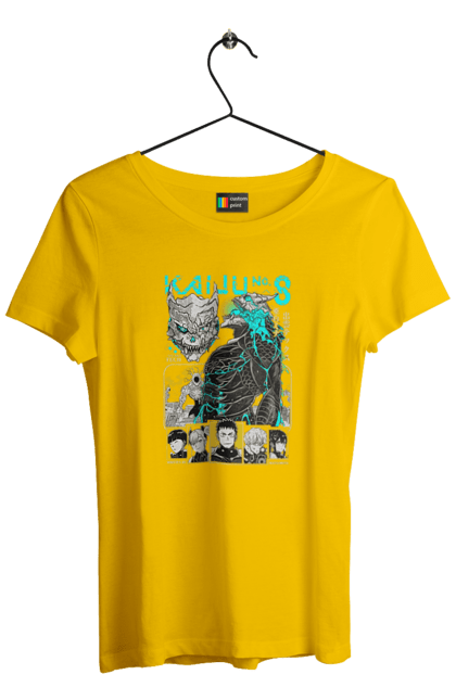 Women's t-shirt with prints Kaiju № 8 Kafka Hibino. Anime, hibino kafka, kafka hibino, kaiju, kaiju 8, kaiju 8, kaiju № 8, manga. 2070702