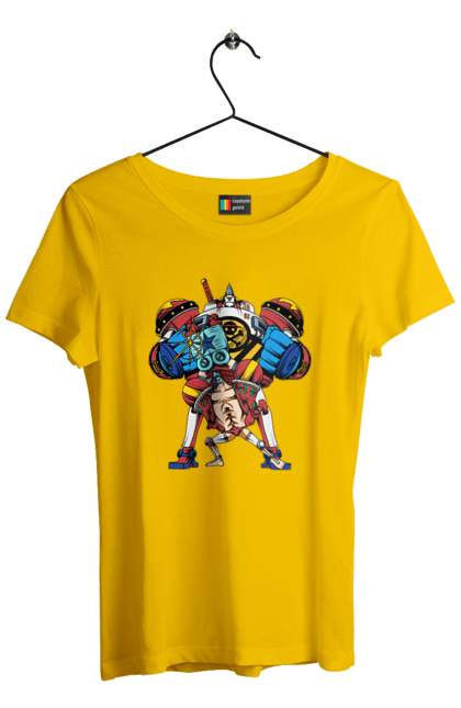 Women's t-shirt with prints One Piece Franky. Anime, franky, iron man, manga, one piece, straw hat pirates. 2070702