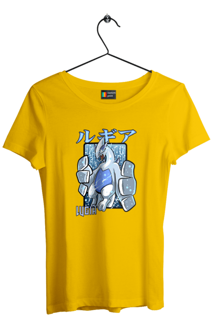 Women's t-shirt with prints Pokemon Lugia. Anime, games, lugia, nintendo, pokemon, pokemon go. 2070702