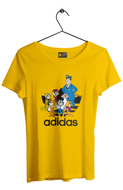 Футболка жіноча з принтом "Adidas Top Cat". Adidas, top cat, адідас, кіт, коти, мульт, мультсеріал. 2070702