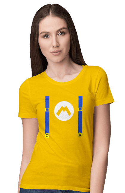 Women's t-shirt with prints Mario. Character, game, mario, mario bros, nintendo. 2070702