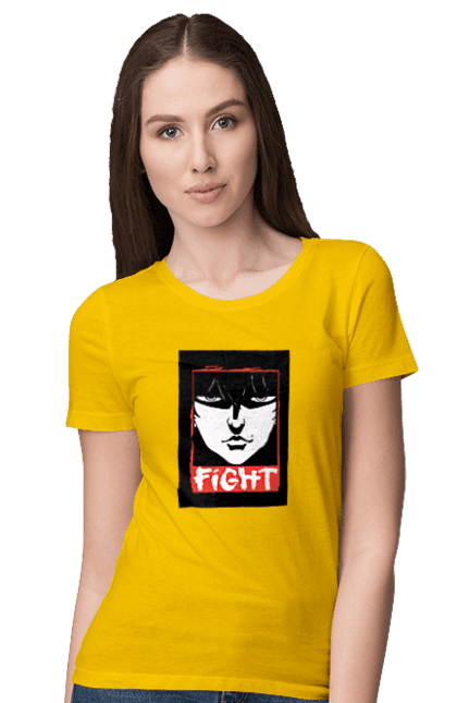 Women's t-shirt with prints Hanma Baki. Anime, baki fighter, hanma baki, manga, martial arts, tv series. 2070702