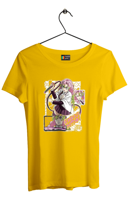 Women's t-shirt with prints Demon Slayer Mitsuri. Anime, demon slayer, giyu tomioka, manga, mitsuri, mitsuri kanroji, serial. 2070702