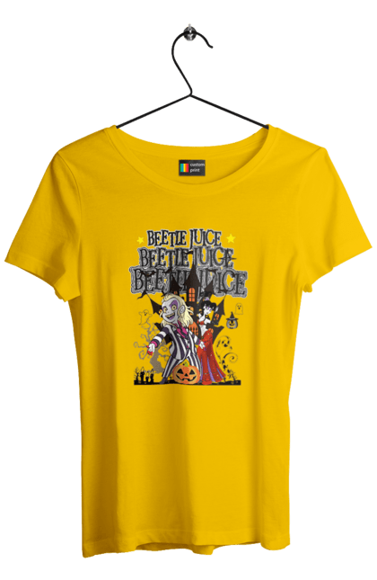 Women's t-shirt with prints Beetlejuice. Beetlejuice, comedy, ghost, horror, movie, tim burton, warner bros. 2070702