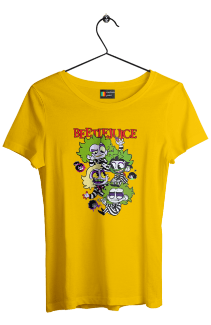 Women's t-shirt with prints Beetlejuice. Beetlejuice, comedy, ghost, ghost, horror, movie, tim burton, warner bros. 2070702