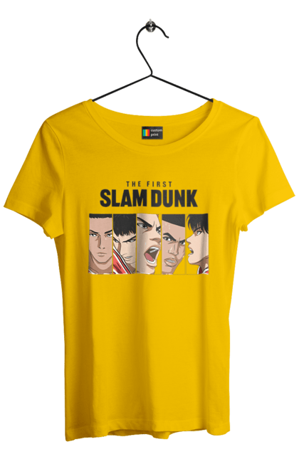 Футболка жіноча з принтом "Слем данк". Slam dunk, аніме, баскетбол, комедія, манга, слем-данк, спокон, спортивне аніме, сьонен, школа. 2070702