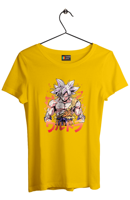 Футболка жіноча з принтом "Перли дракона Сон Гоку". Dragon ball, manga, son goku, аніме, гоку, манга, перли дракона, сон гоку. 2070702