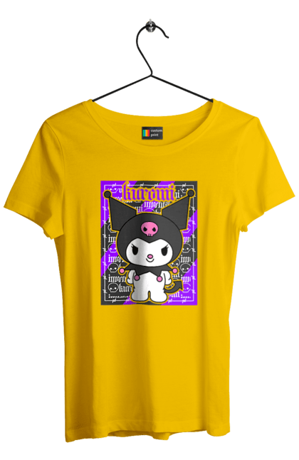 Women's t-shirt with prints Hello Kitty Kuromi. Anime, character, hello kitty, kuromi, my melody, sanrio. 2070702