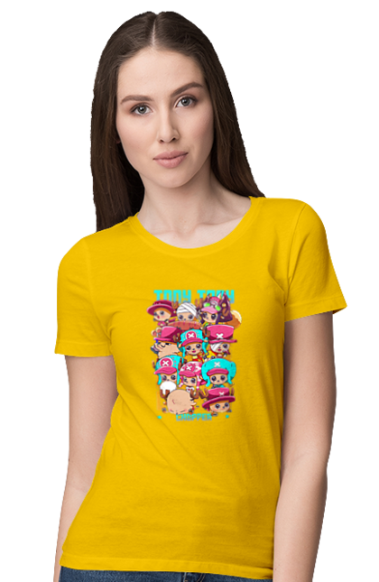 Women's t-shirt with prints One Piece Tony Tony Chopper. Adventures, anime, fantasy, light novel, manga, one piece, tony tony chopper, tv series. 2070702