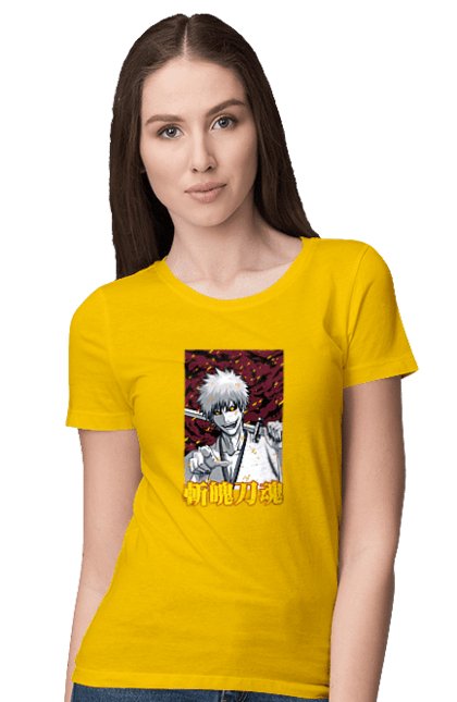 Women's t-shirt with prints Bleach Ichigo Kurosaki. Anime, bleach, ichigo, ichigo kurosaki, manga. 2070702