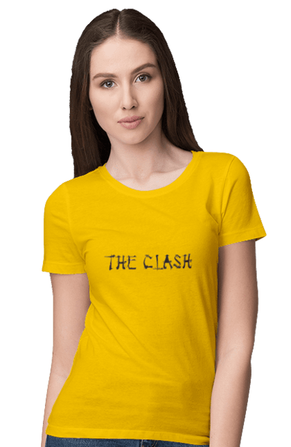 Футболка женская с принтом The Clash. Clash, группа, даб, музыка, панк, панк-рок, реггей, рок, рок-н-ролл. 2070702