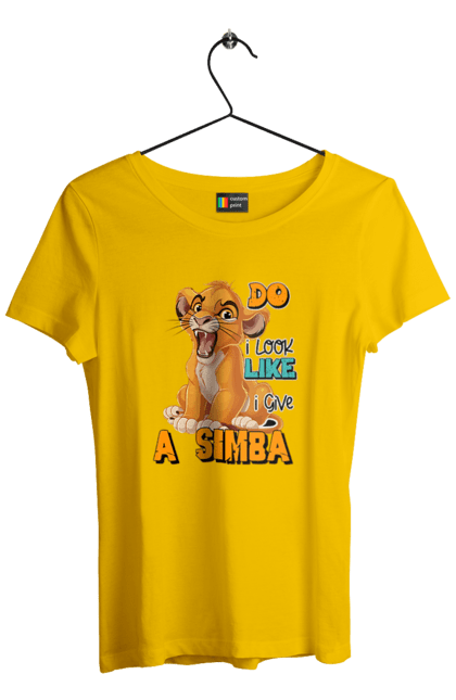 Women's t-shirt with prints The Lion King Simba. Animal, cartoon, king, lion, lion king, simba. 2070702