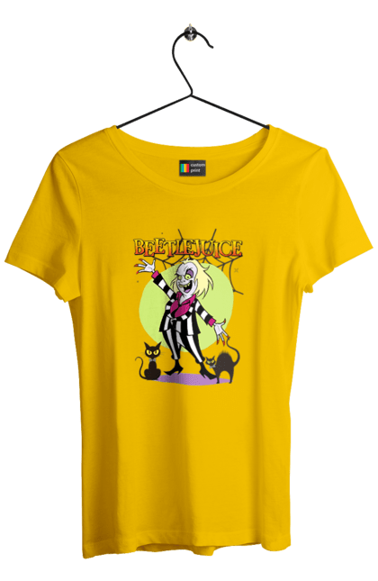 Women's t-shirt with prints Beetlejuice. Beetlejuice, comedy, ghost, horror, movie, tim burton, warner bros. 2070702