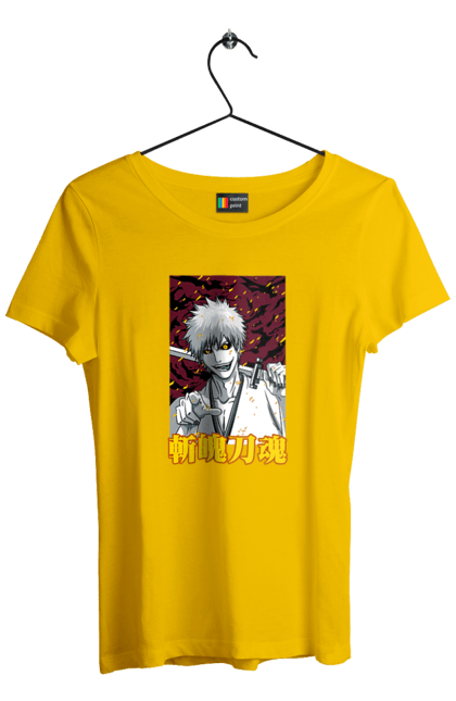 Women's t-shirt with prints Bleach Ichigo Kurosaki. Anime, bleach, ichigo, ichigo kurosaki, manga. 2070702