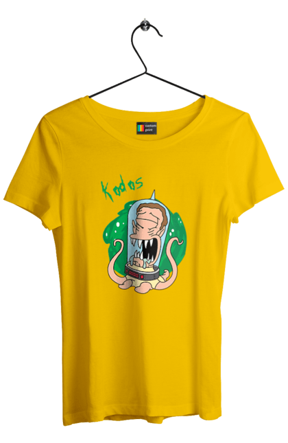 Women's t-shirt with prints Rick and Morty. Adventures, black humor, cartoon, rick, rick and morty, sci-fi, tragicomedy. 2070702