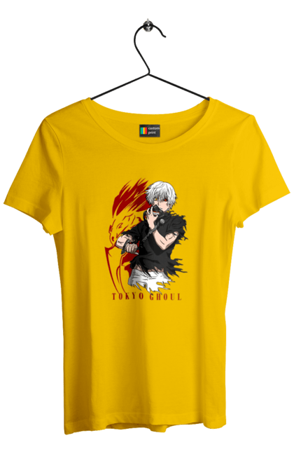 Футболка жіноча з принтом "Токійський гуль". Kaneki ken, tokyo ghoul, аніме, драма, жахи, канеки кен, канекі кен, манга, токійський гуль, фантастика. 2070702